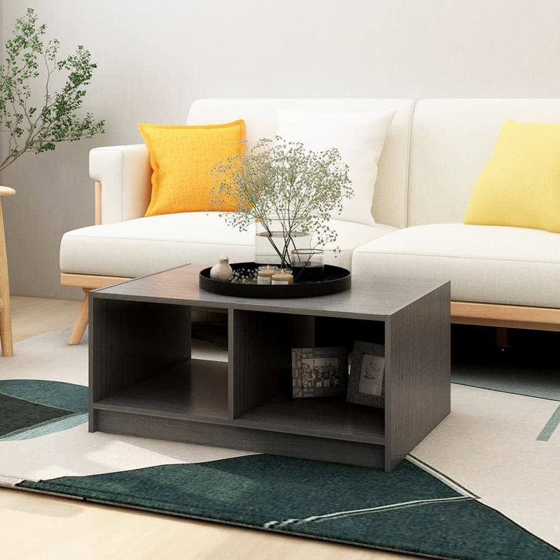 Gerred Solid Coffee Table with Storage, Grey