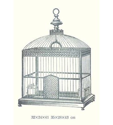 Cage à oiseau ornée c, impression
