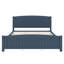 Lit plateforme King Size, cadre de lit en bois massif avec lattes de soutien, structure robuste, sommier non nécessaire, bleu-254501082