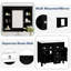 Meuble-lavabo de style moderne, meuble-lavabo avec lavabo supérieur et armoire de rangement à miroir-1159356019