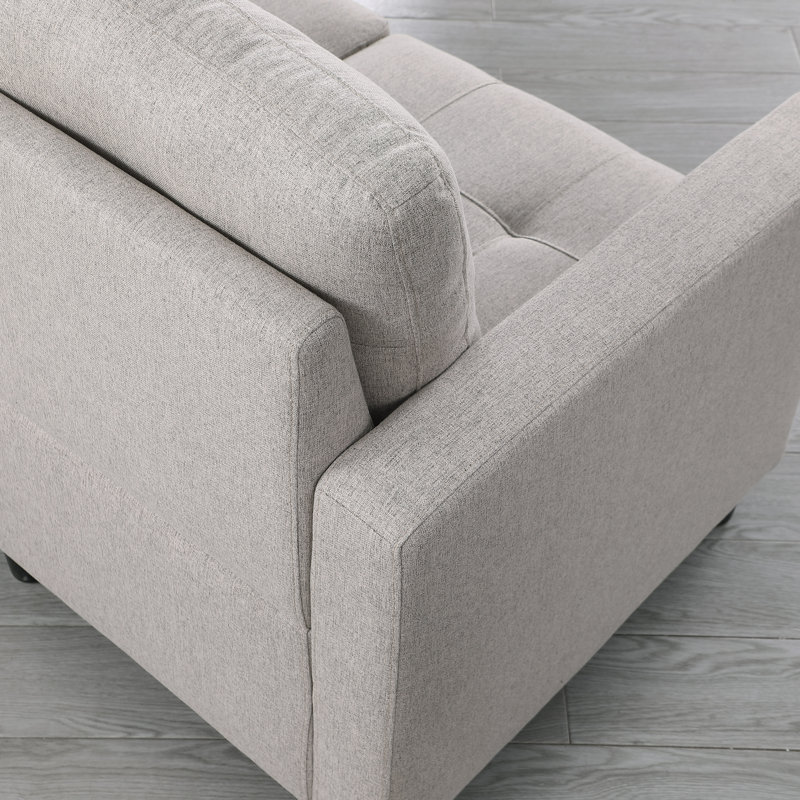Kentrell Upholstered 53.5'' Loveseat, Light Gray