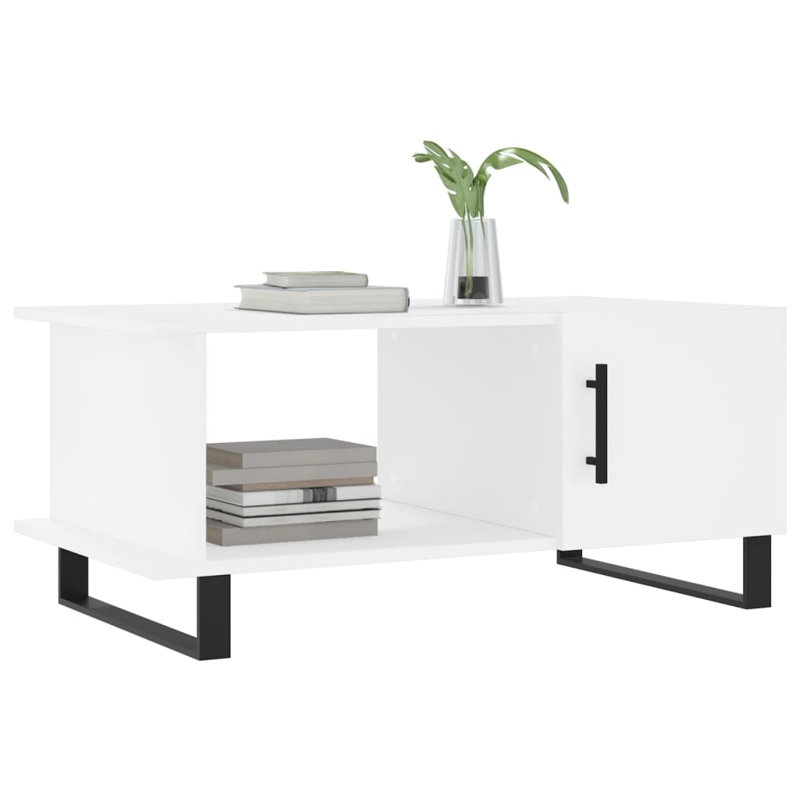 Malosi Sled Coffee Table with Storage, White