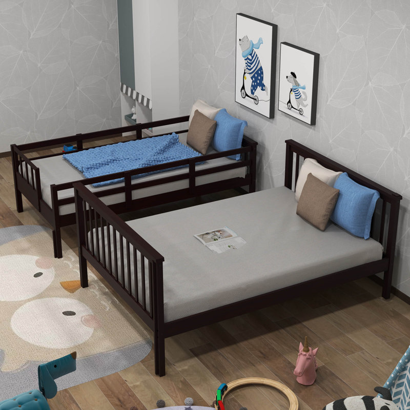 Dejahn Kids Twin Over Full Bunk Bed, Espresso