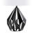 Bonique Geome Tri 28" Contemporary Metal Table Lamp in Metal with White Shade