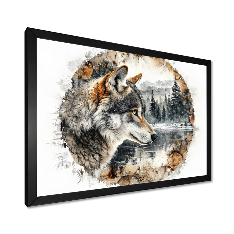 Geniene - Animals Wall Art, H 30 po x l 40 po, Reproduction encadrée d'une seule photo, Noir