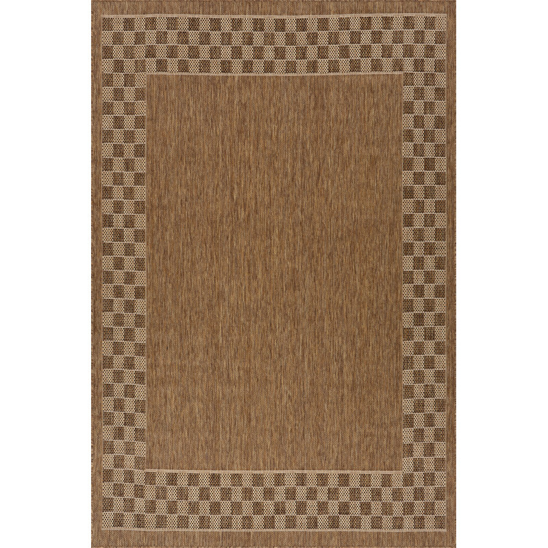  Tapis intérieur / extérieur Larelle, Brun, Rectangle de 5 pi x 8 pi
