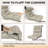 Outdoor Replacement Cushion Set Deep Seating High Back Seat / Back Cushions with Ties (Set of 2)-942211121