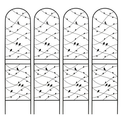 2 Pack 86.7"x19.7" Metal Garden Trellis For Climbing Plants, Rustproof Galvanized Tube Trellis With Pre-cut/pre-drilled Holes, Easy Assembly Outdoor Plant Support & Garden Screen