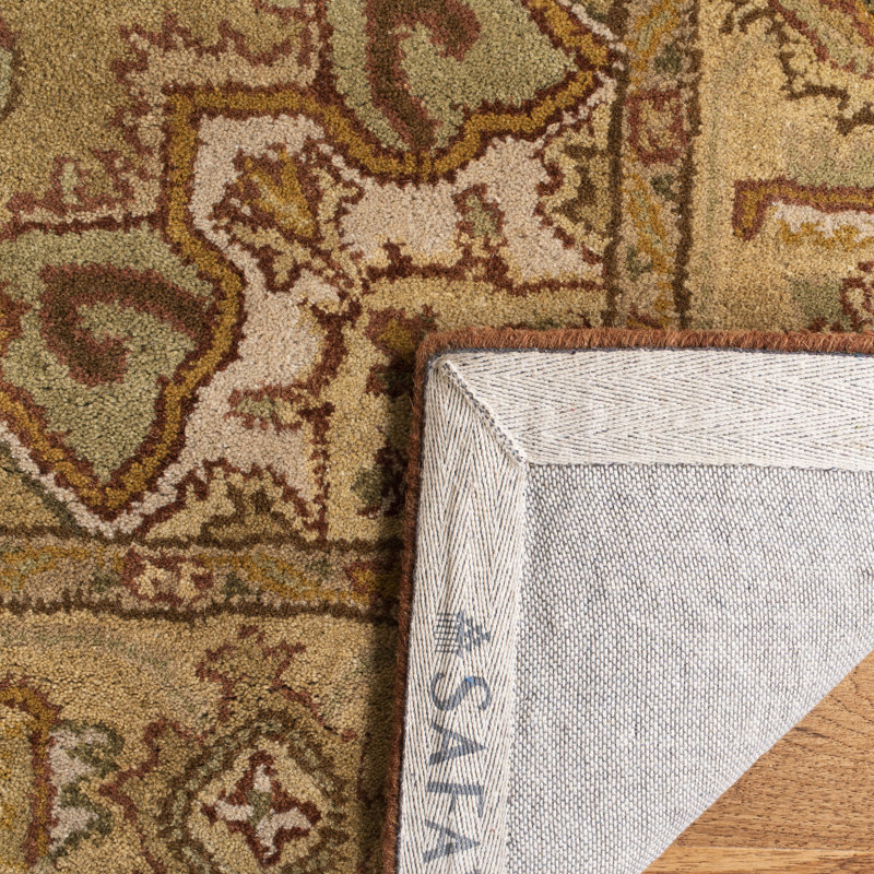 Tapis rouille / or en laine touffeté à la main Cranmore, Carré 6 pi