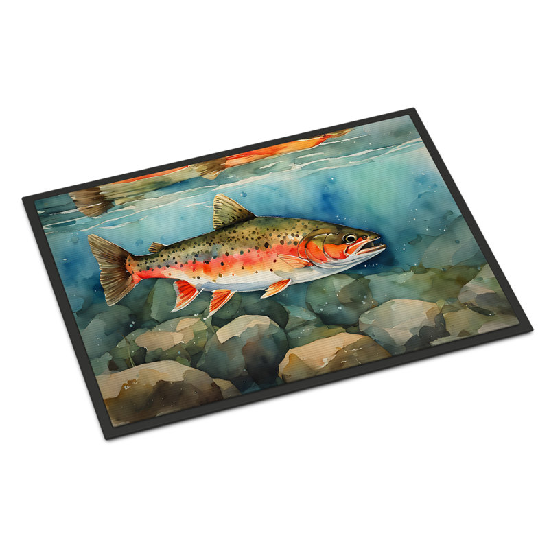 Brook Trout Doormat, L 24 po x L 36 po