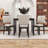 Modern 5-Piece Dining Table Set with Square Table and 4 Upholstered Chairs-1928602555