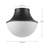 1-Light Matte Black Flush Mount Ceiling Light with Frosted Glass Shade
