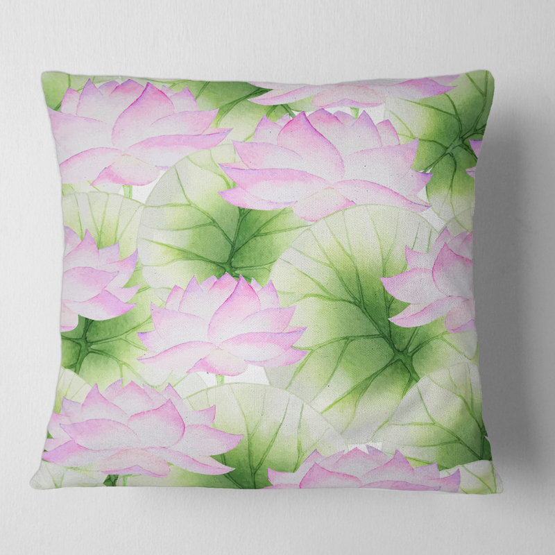 Housse et insert de coussin Lotuses in the Pond, 18" x 18"