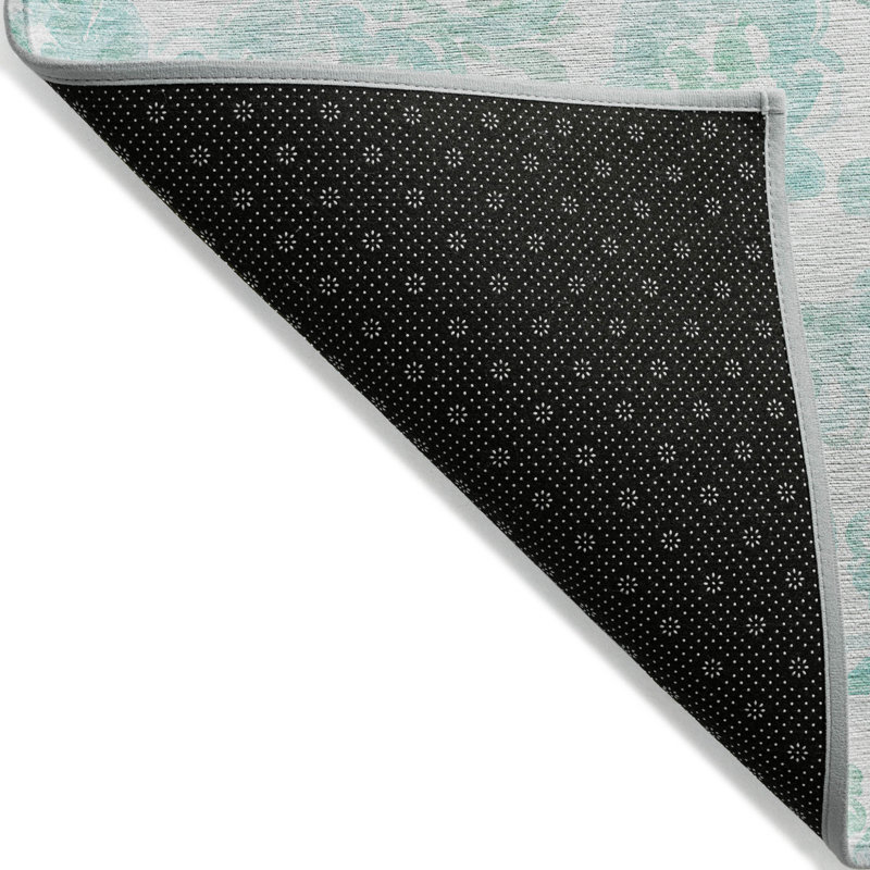 Tapis intérieur lavable à motif cachemire ivoire 5 pi x 8 pi