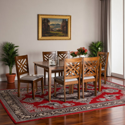 Fraserburgh Rubberwood Solid Wood Dining Set