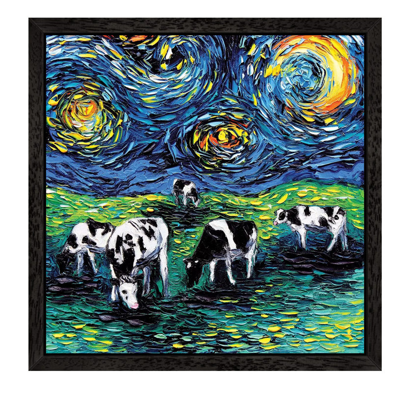 Starry Starry Pasture - Painting on Canvas, 66.04 cm H x 66.04 cm W x 1.91 cm D, Wrapped Canvas