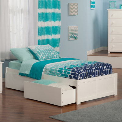 Cullers Solid Wood Platform Bed with Panel Footboard & Storage Drawers by Harriet Bee