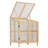 23.6"W Cold Frame, 2 Tier Portable Wooden Greenhouse Cold Frame Raised Planter Box With Shelves