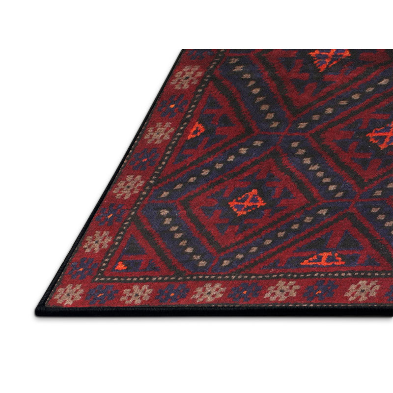 Tapis rouge à motif sud-ouest, Rectangle 7 pi x 9 pi