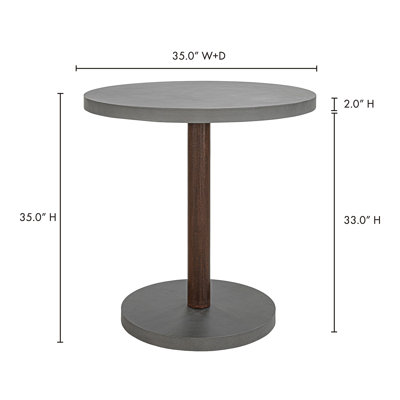 Table d'extérieur Hagan gris foncé