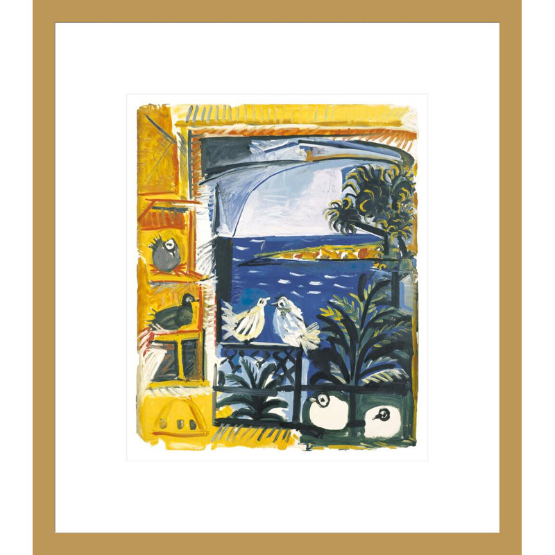 «The Pigeons» par Pablo Picasso, impression giclée sur cadre, H 15,6 po x l 13,75 po