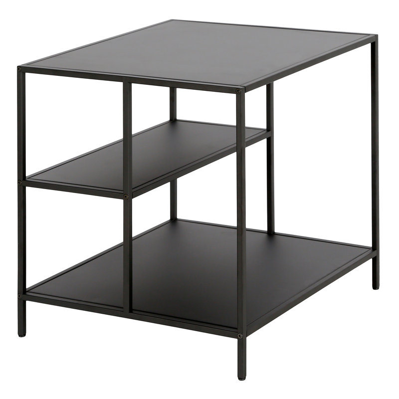 Table de bout à niveau en acier avec rangement, Bronze noirci