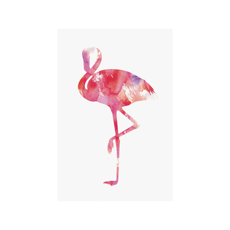 Flamingo by Andreas Lie - Wrapped Canvas Print, 66.04 cm H x 45.72 cm W x 1.91 cm D