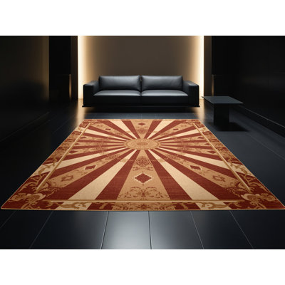 Tapis oriental doux et moelleux Dylan Classic - brun clair