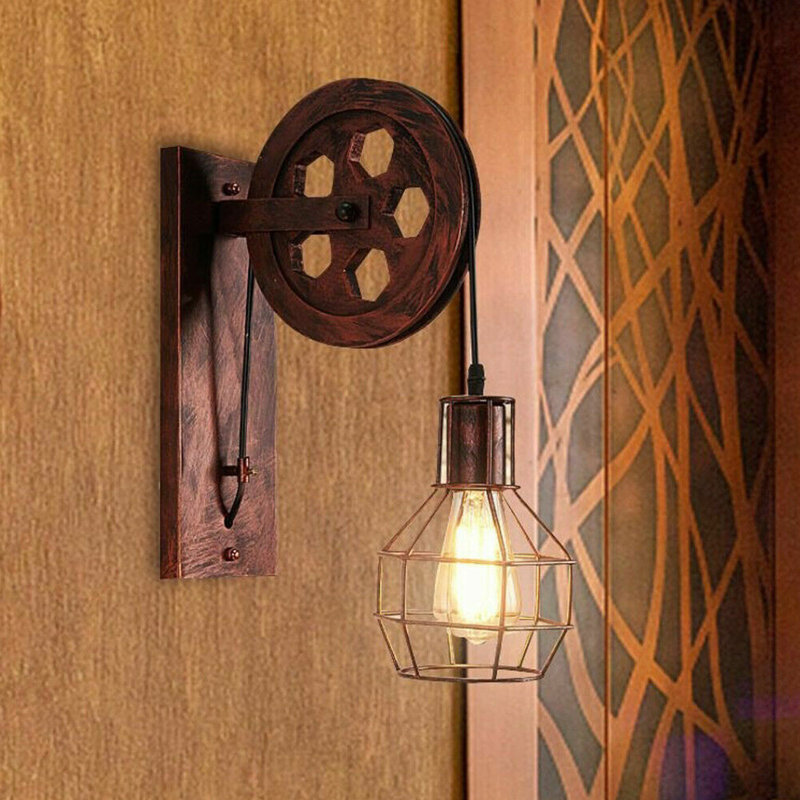 Dey Armed Sconce, Rustic Red