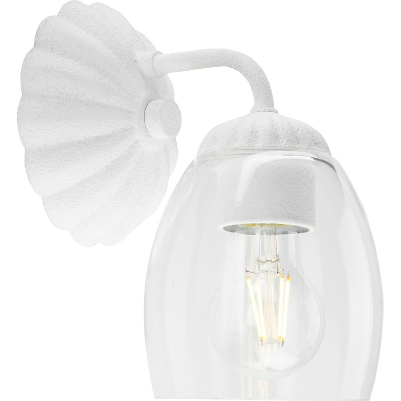 Quillan White Plaster Dimmable 1-Light Vanity Light