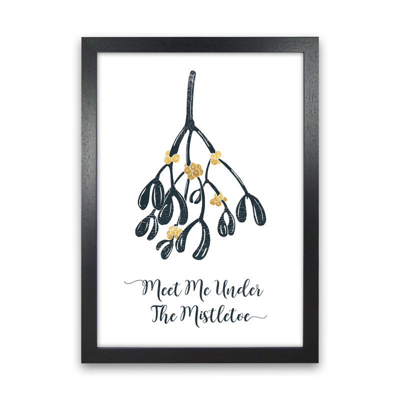 The Mistletoe - Print, 88cm H x 64cm W x 3cm D, Black Framed