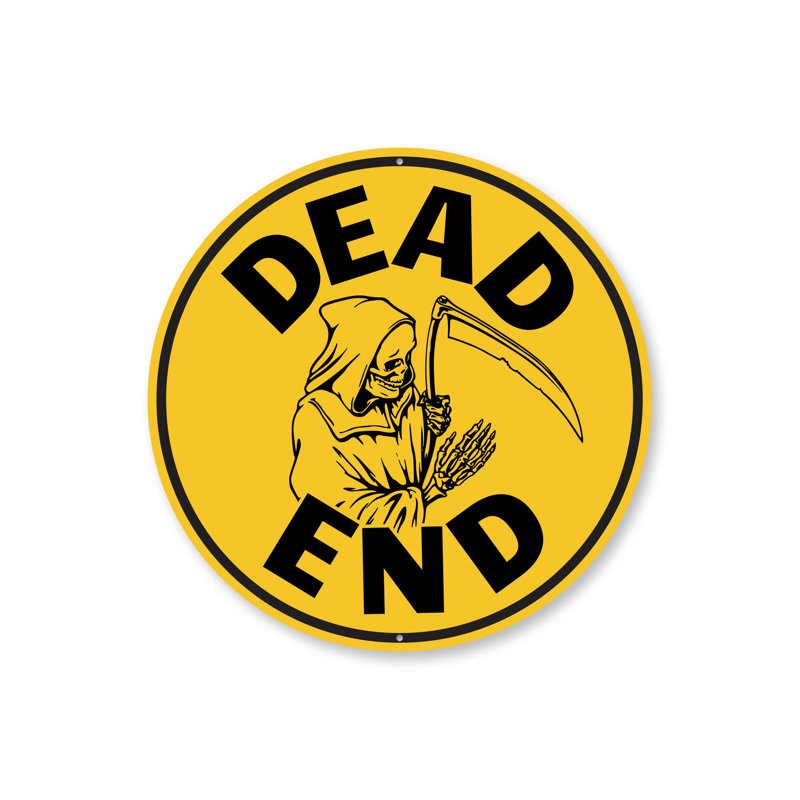 Plaque en aluminium «Grim Reaper», H 12 po x l 12 po x P 0,04 po