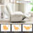 Swivel Rocker Recliner Chair, 360° Swivel Recliner With Heat And Massage, Rocker Recliner Nursery Glider Chair With Side Pockets For Living Room (white, Fabric)-1783483394