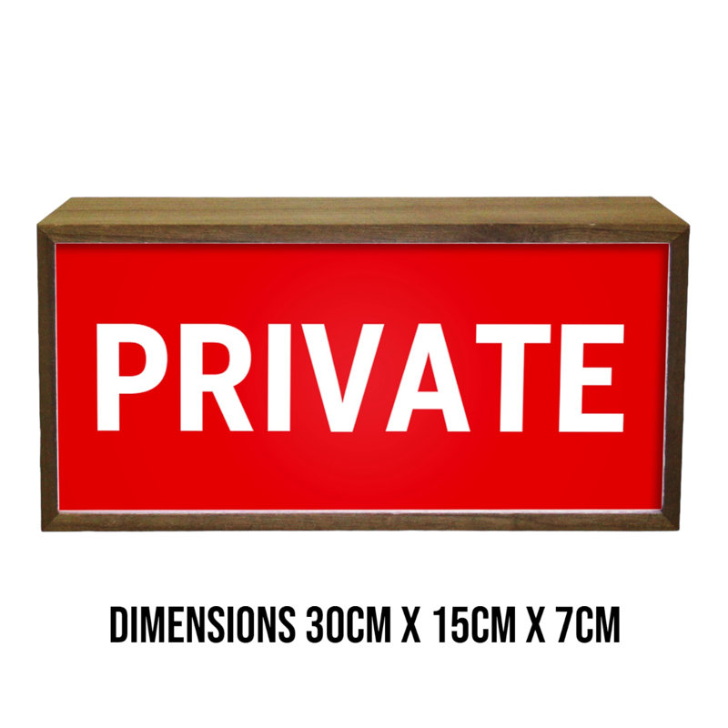 Rances Private 15" LED Sign