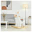 Jouet à bascule style lama pour enfants avec peluche en coton blanc et structure en acier