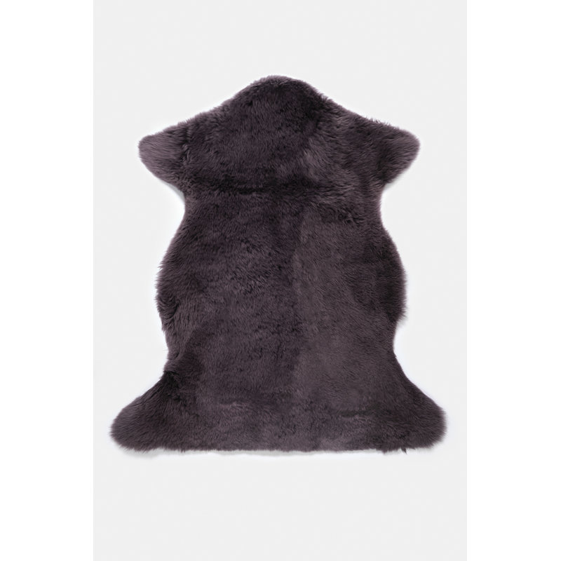 Stefania Solid Colour Sheepskin Area Rug, Novelty 75cm x 100cm