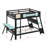 Wood Bunk Bed With Desk, Bunk Bed With Charging Station And Pegboard, Game Room Bunk Beds For Small Space-122259747-122259746