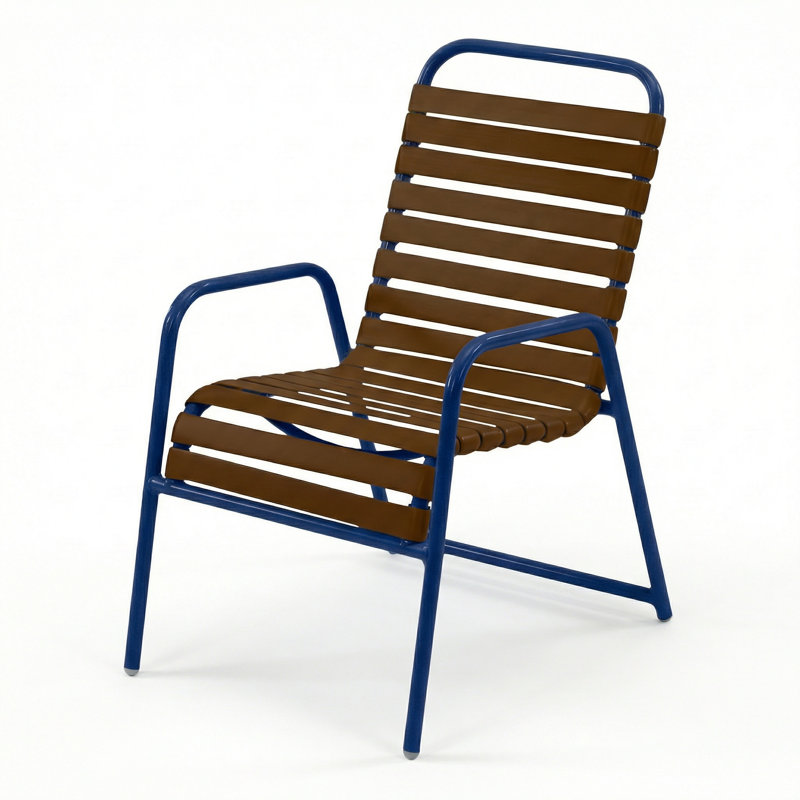 Chaise avec accoudoirs, Loisirs brun sangle / minuit