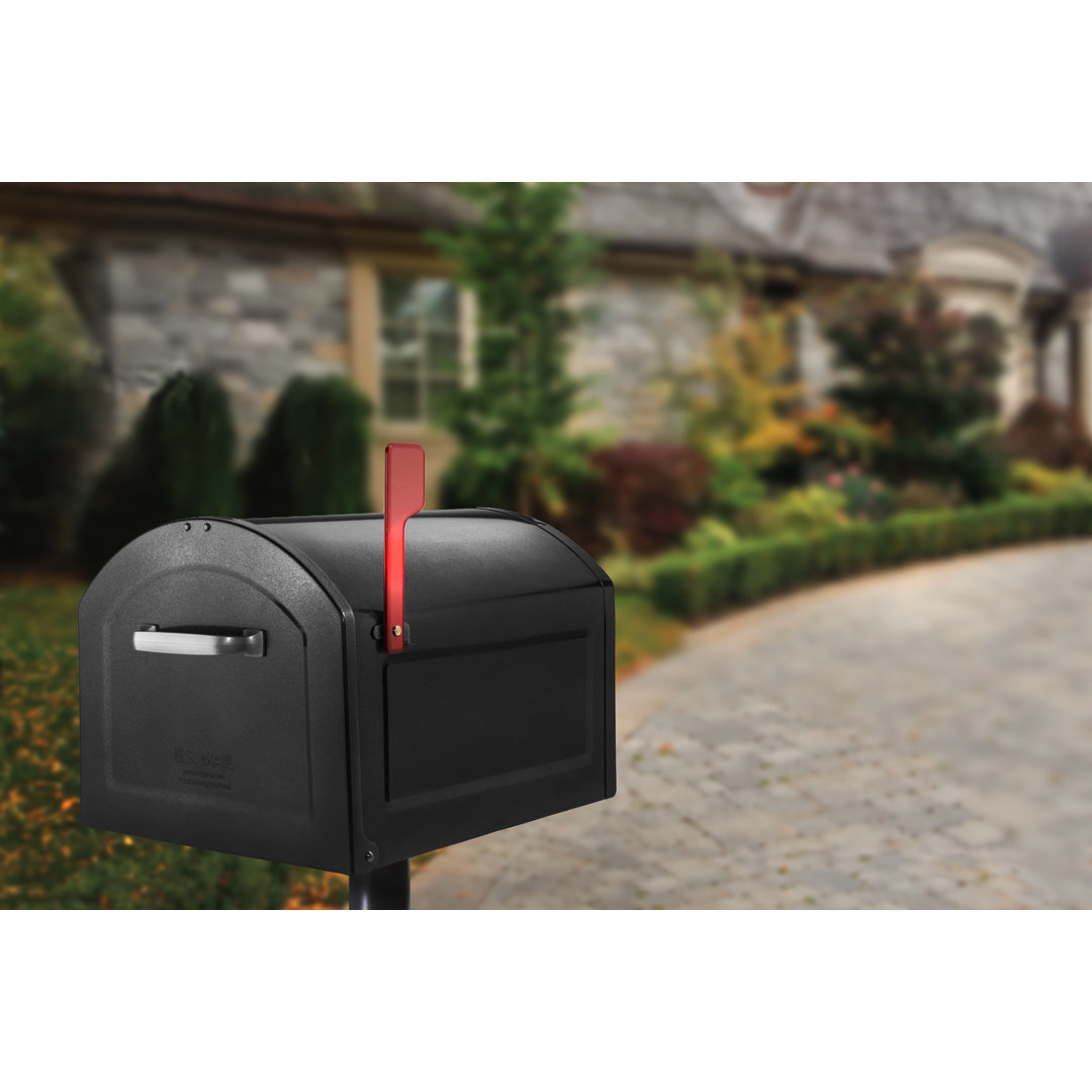 Centennial Steel Post Mounted Mailbox with Magnetic Closure Architectural Mailboxes Mailbox 