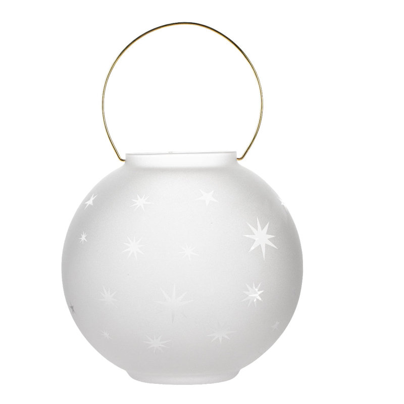 Lanterne en verre givré - Étoiles
