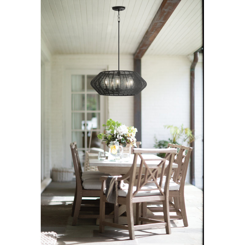 Luca 5 - Light Outdoor Chandelier, Black