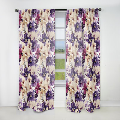 Orchid Oasis Tropical Pattern I - Tropical Curtain - Velvet Room Darkening - 1 panel