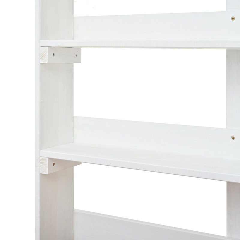 Grande table de rempotage en bois 66 po, Blanc