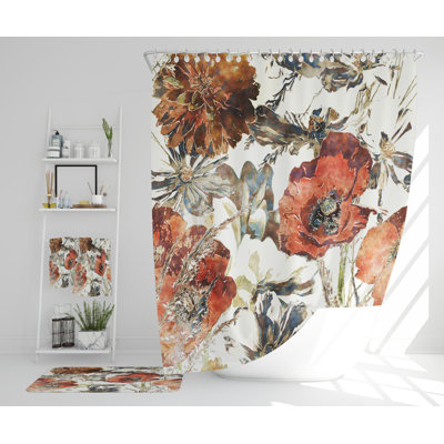 Nellwyn Polyester Shower Curtain Set