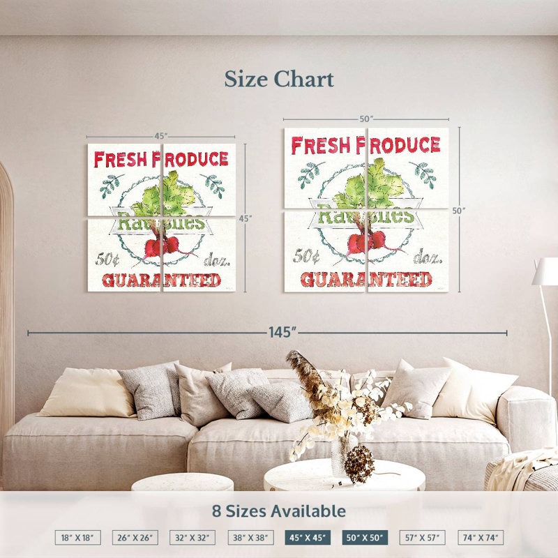 Kema Veggie Market II Wall Sign, 45" H x 45" W