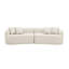 Canapé modulaire incurvé Compress Beige en laine d'agneau, minimaliste moderne, sans assemblage, confort pour chambre à coucher-1832539499