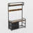 33.1" Wide Hall Tree With 2 Movable Drawers, Shoe Storage, Shelves And Garment Racks