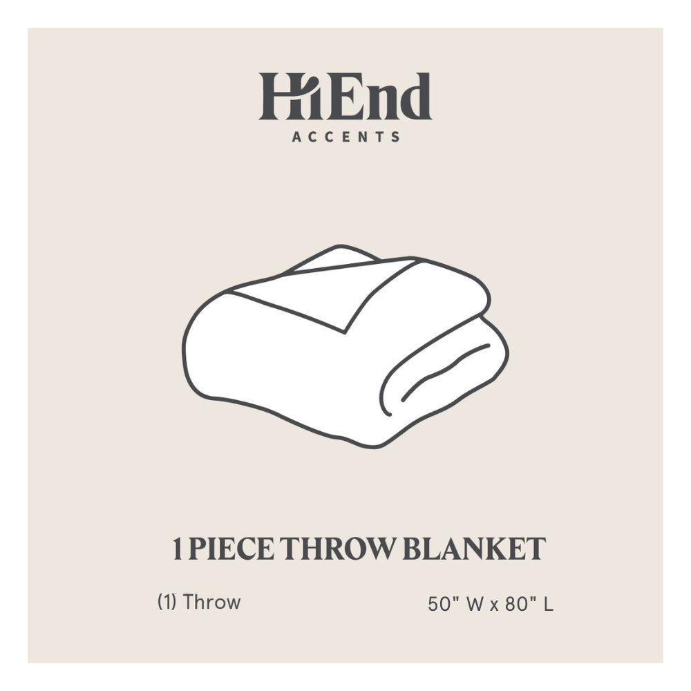 Ruched Rabbit Faux Fur Throw Blanket, 50" x 80", White