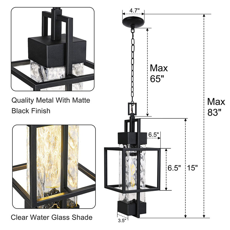 Jarious Outdoor Hanging Lantern