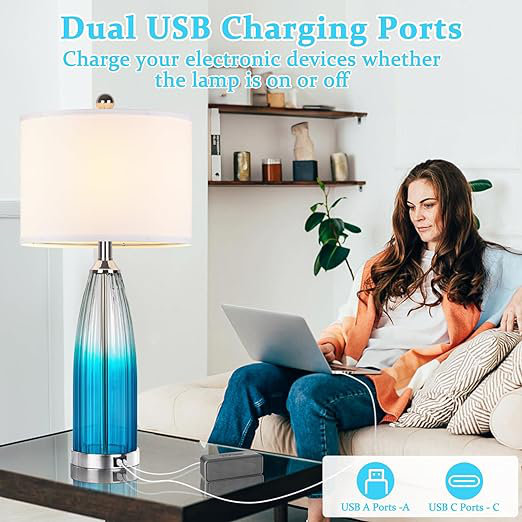 Flechia Metal USB Accent Lamp, Silver